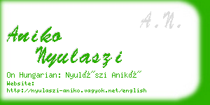 aniko nyulaszi business card